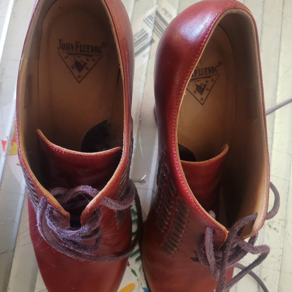 Red Fluevog 8 Booties - Picture 5 of 7